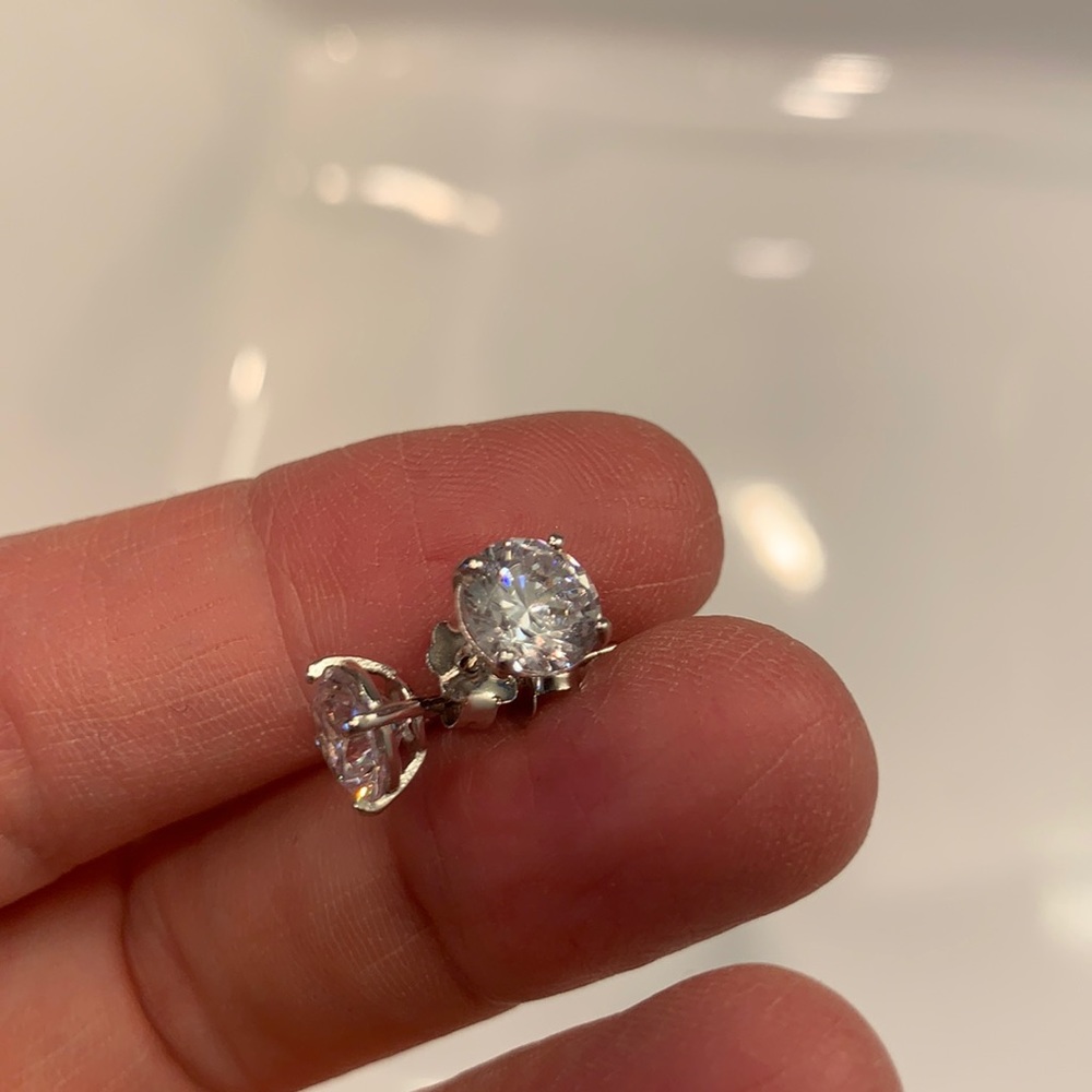 Sterling cz earrings